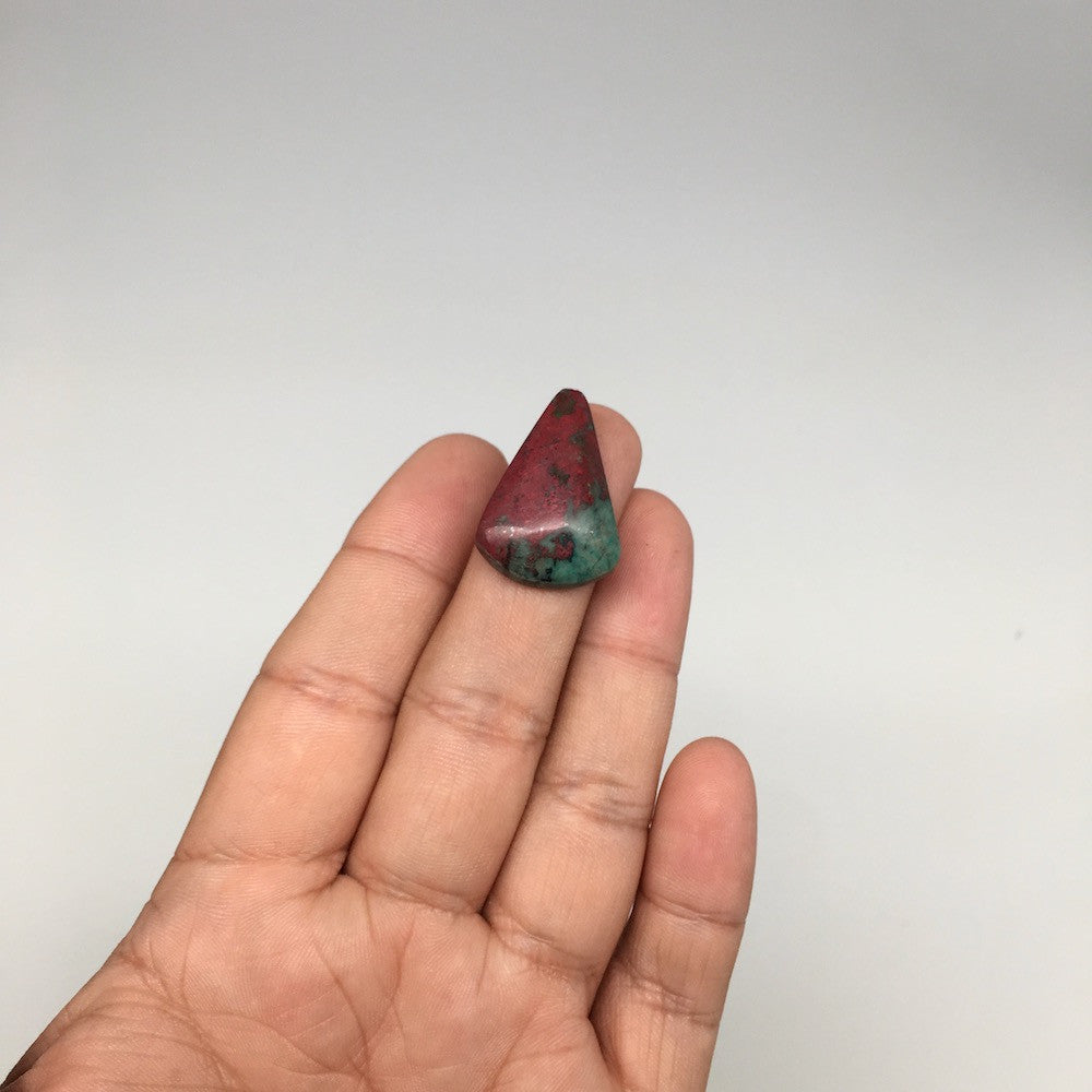 4.8g, 1"x0.7"x7mm Sonora Sunset Chrysocolla Cuprite Cabochon @Mexico,SC471