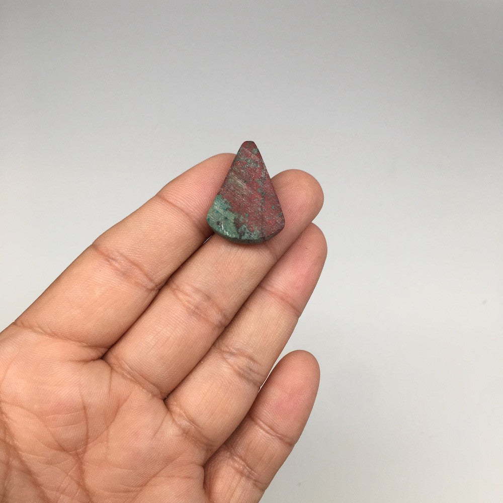 4.8g, 1"x0.7"x7mm Sonora Sunset Chrysocolla Cuprite Cabochon @Mexico,SC471