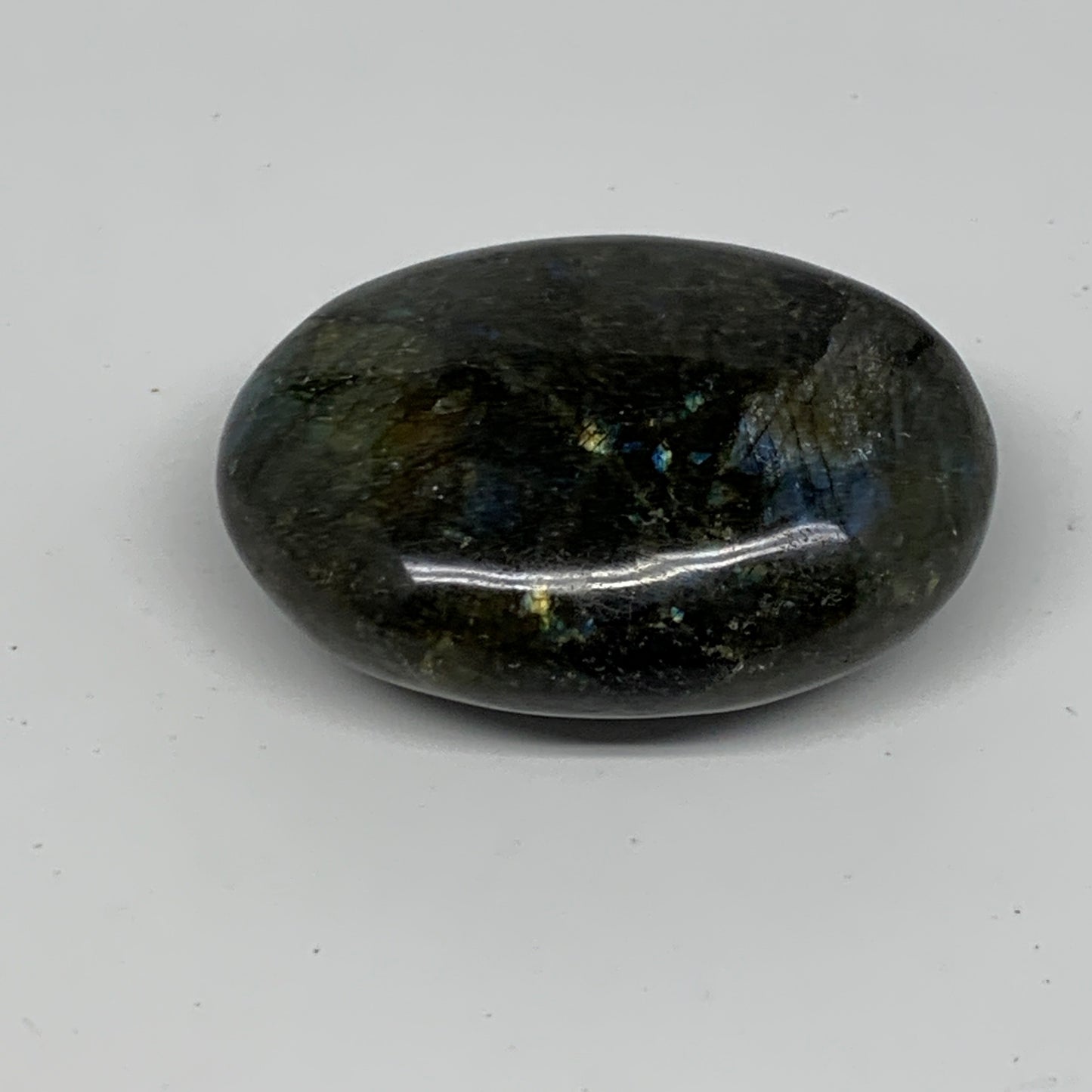 72.6g,2.1"x1.5"x0.9", Labradorite Palm-stone Polished Reiki @Madagascar,B17799