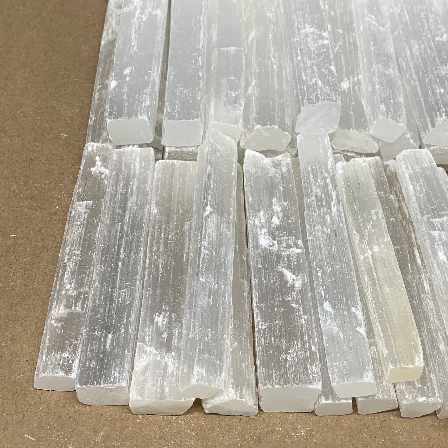 10 lbs, 3.9"-4.7", 70-80pcs, Natural Rough Solid Selenite Crystal Blade Sticks