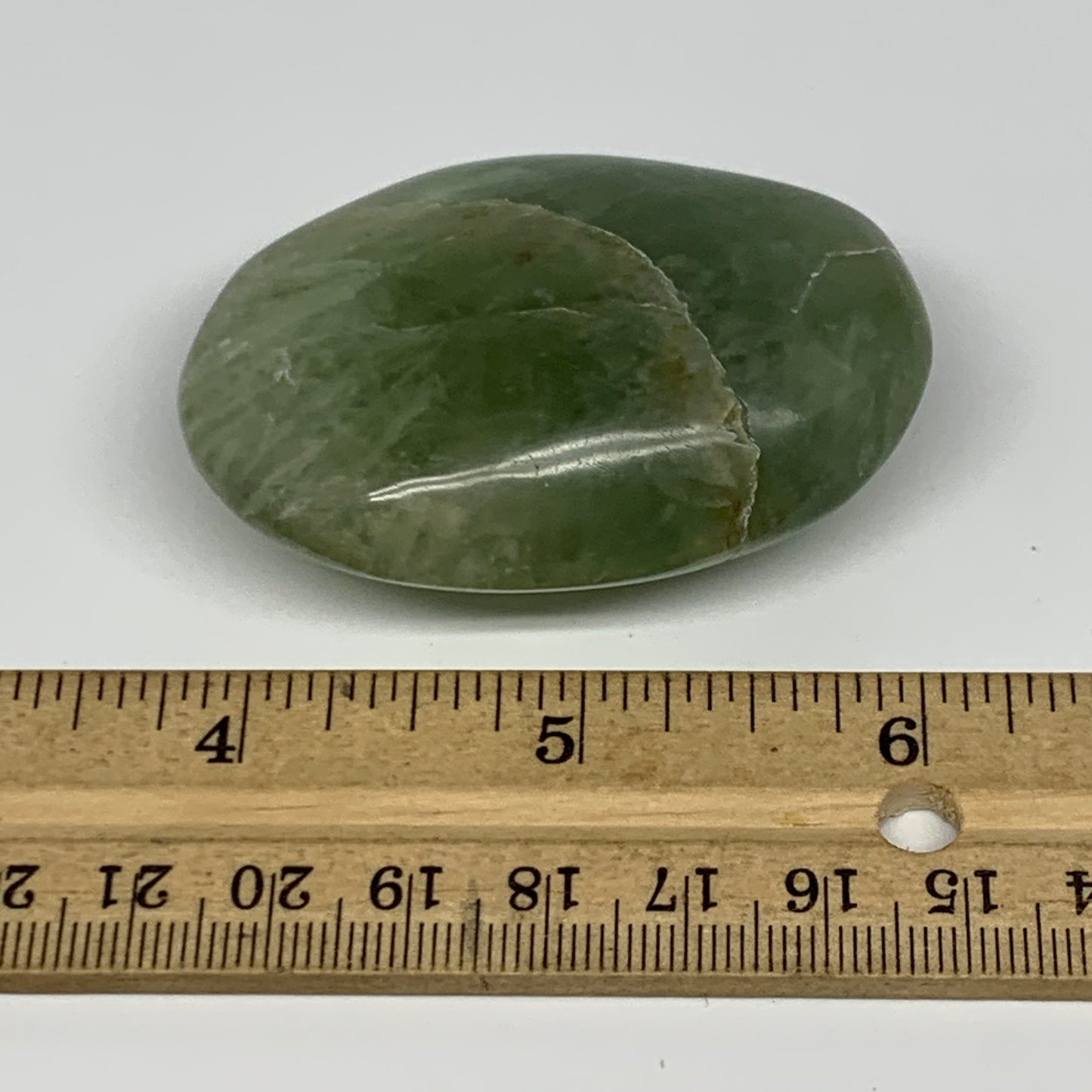 95.7g,2.3"x1.7"x1", Natural Fluorite Palm-Stone Polished Reiki @Madagascar, B170