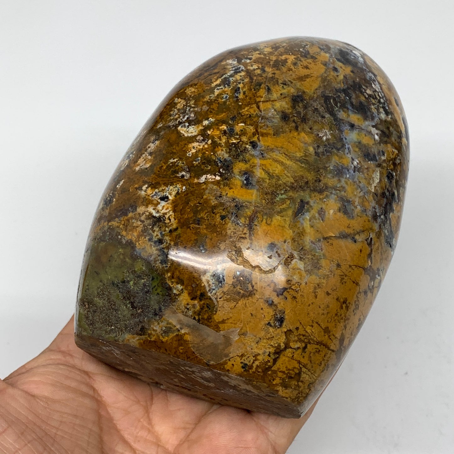 932g, 4.6"x3.2"x3" Ocean Jasper Freeform Gemstone, Ocean Orbicular, B3234