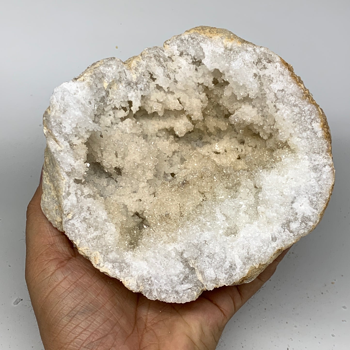 4.67Lbs,6"x4.9"x5", 1 Pair, Natural Quartz Geodes Sculpture @Morocco,B10511