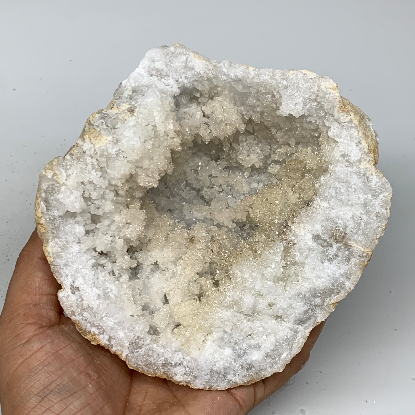 4.67Lbs,6"x4.9"x5", 1 Pair, Natural Quartz Geodes Sculpture @Morocco,B10511