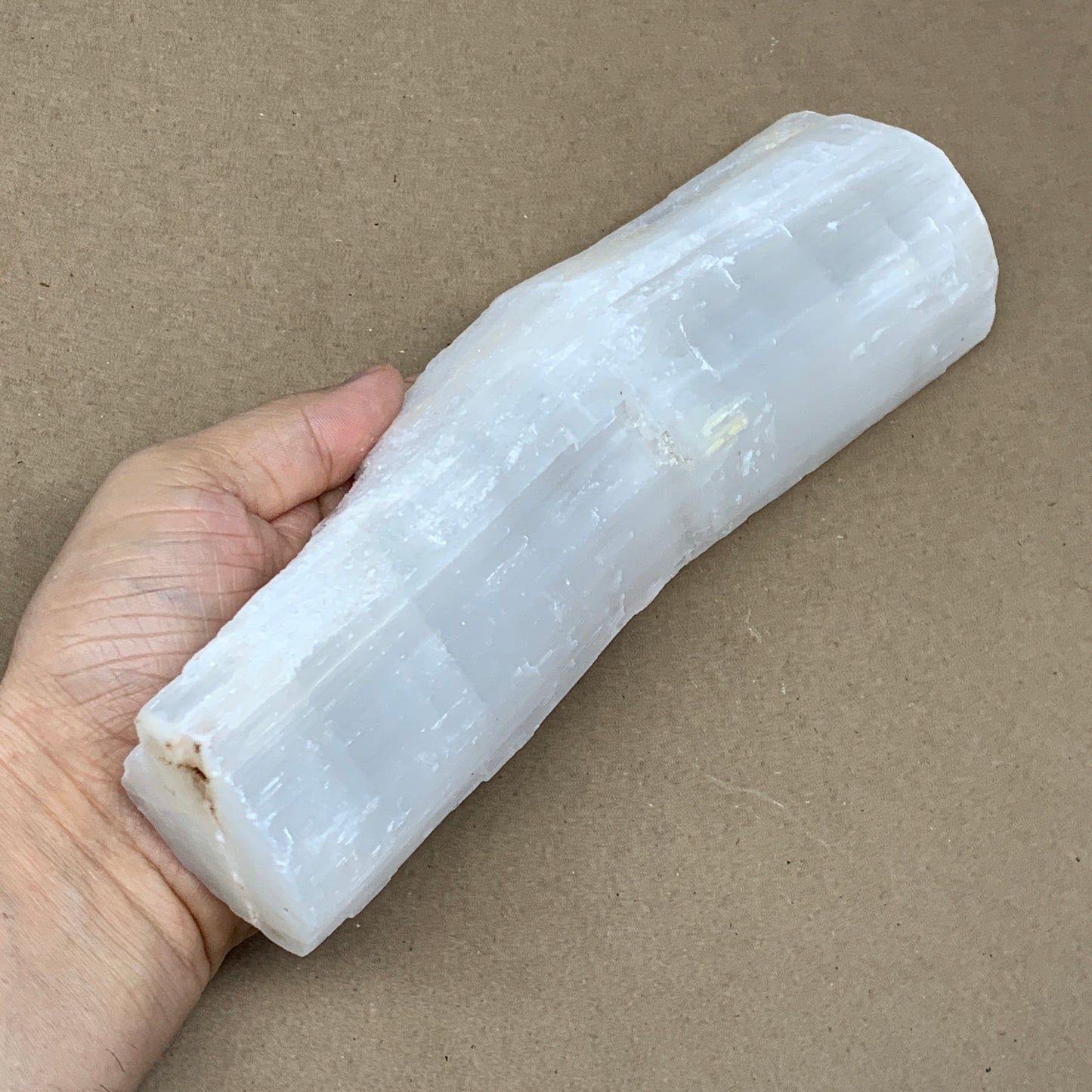 872g, 10.25"x2.9"x1.6", Rough Solid Selenite Crystal Blade Sticks @Morroco,B1215