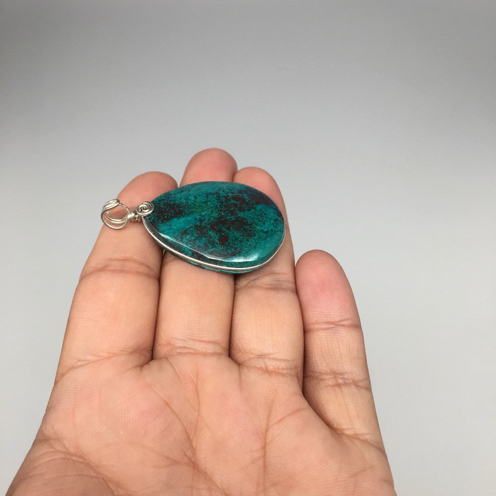 14.6g, Wire Wrapped Sonora Sunset Chrysocolla Cuprite Cabochon @Mexico,SC513
