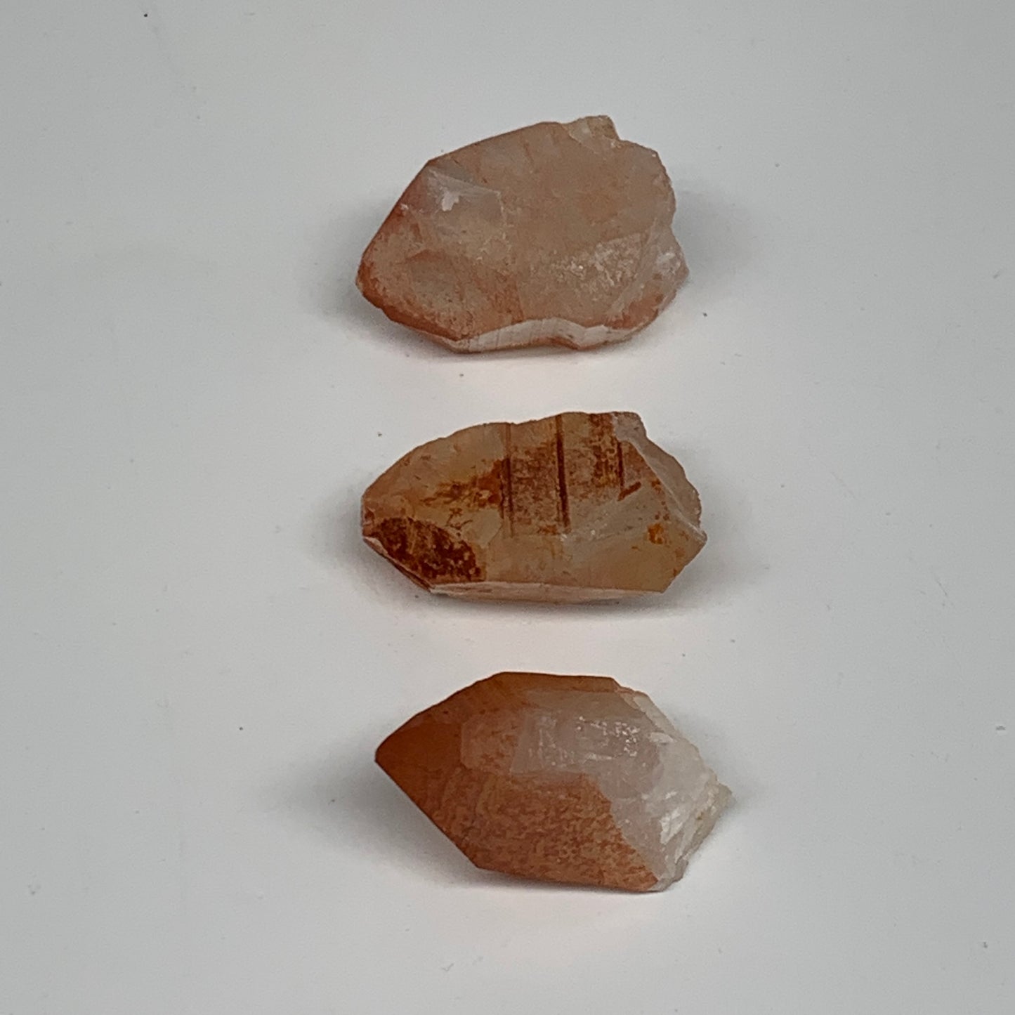 51g, 1.3"-1.4", 3pcs, Natural Red Quartz Crystal Terminated @Morocco, B11351