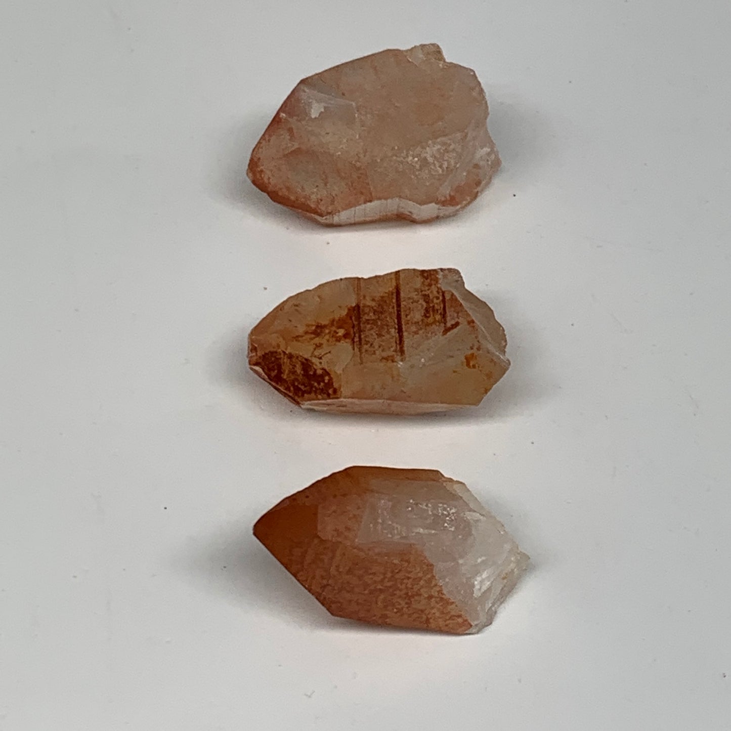 51g, 1.3"-1.4", 3pcs, Natural Red Quartz Crystal Terminated @Morocco, B11351