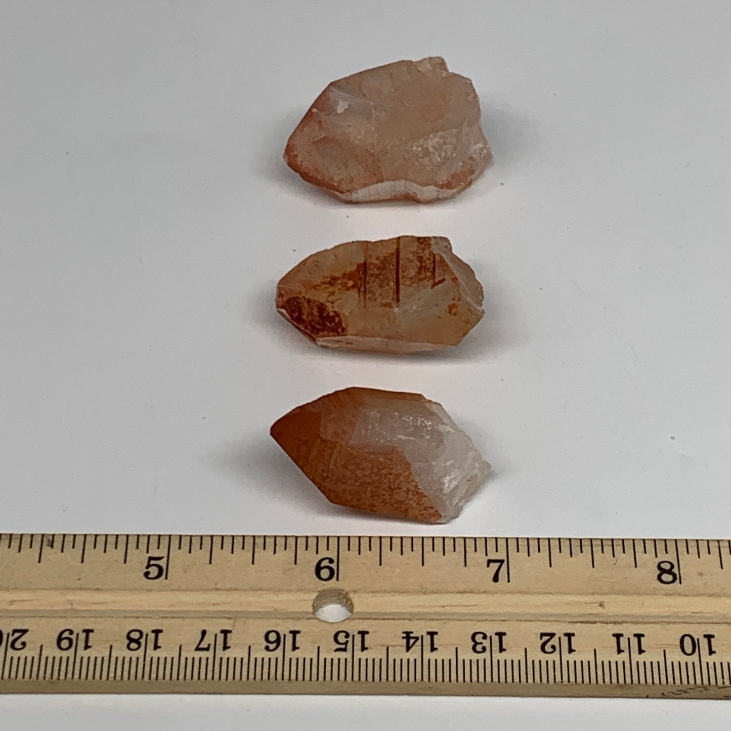 51g, 1.3"-1.4", 3pcs, Natural Red Quartz Crystal Terminated @Morocco, B11351