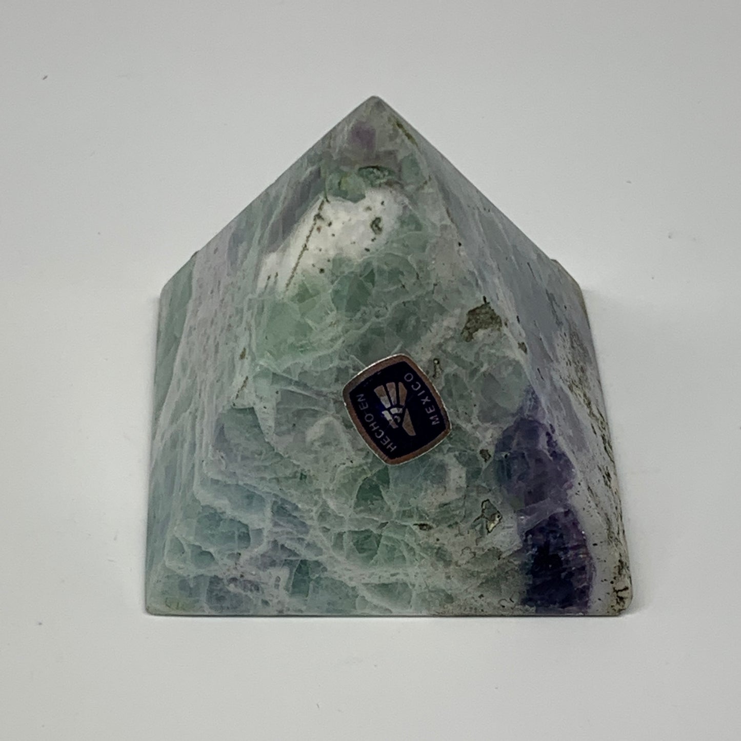 207.2g, 2.1"x2.3" Natural Green Fluorite Pyramid Crystal Gemstone @Mexico, B1860