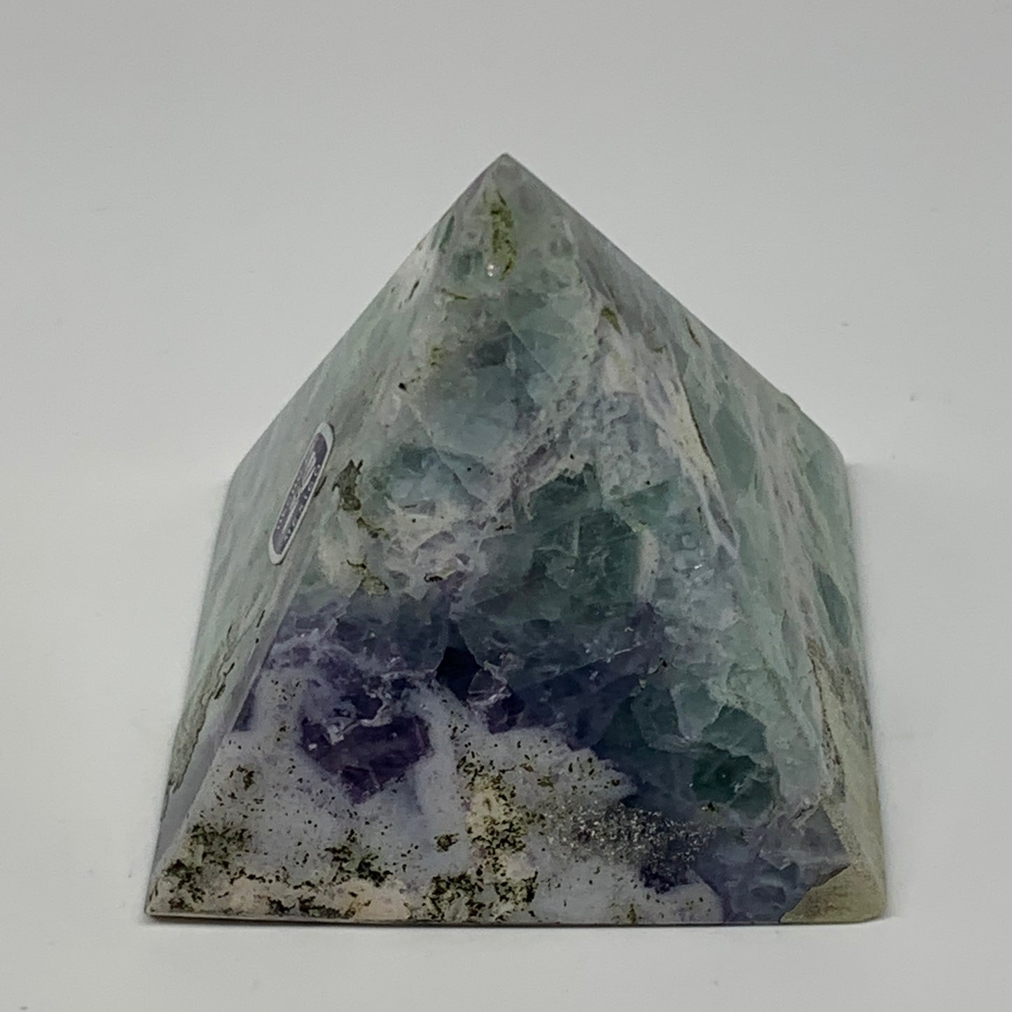 207.2g, 2.1"x2.3" Natural Green Fluorite Pyramid Crystal Gemstone @Mexico, B1860