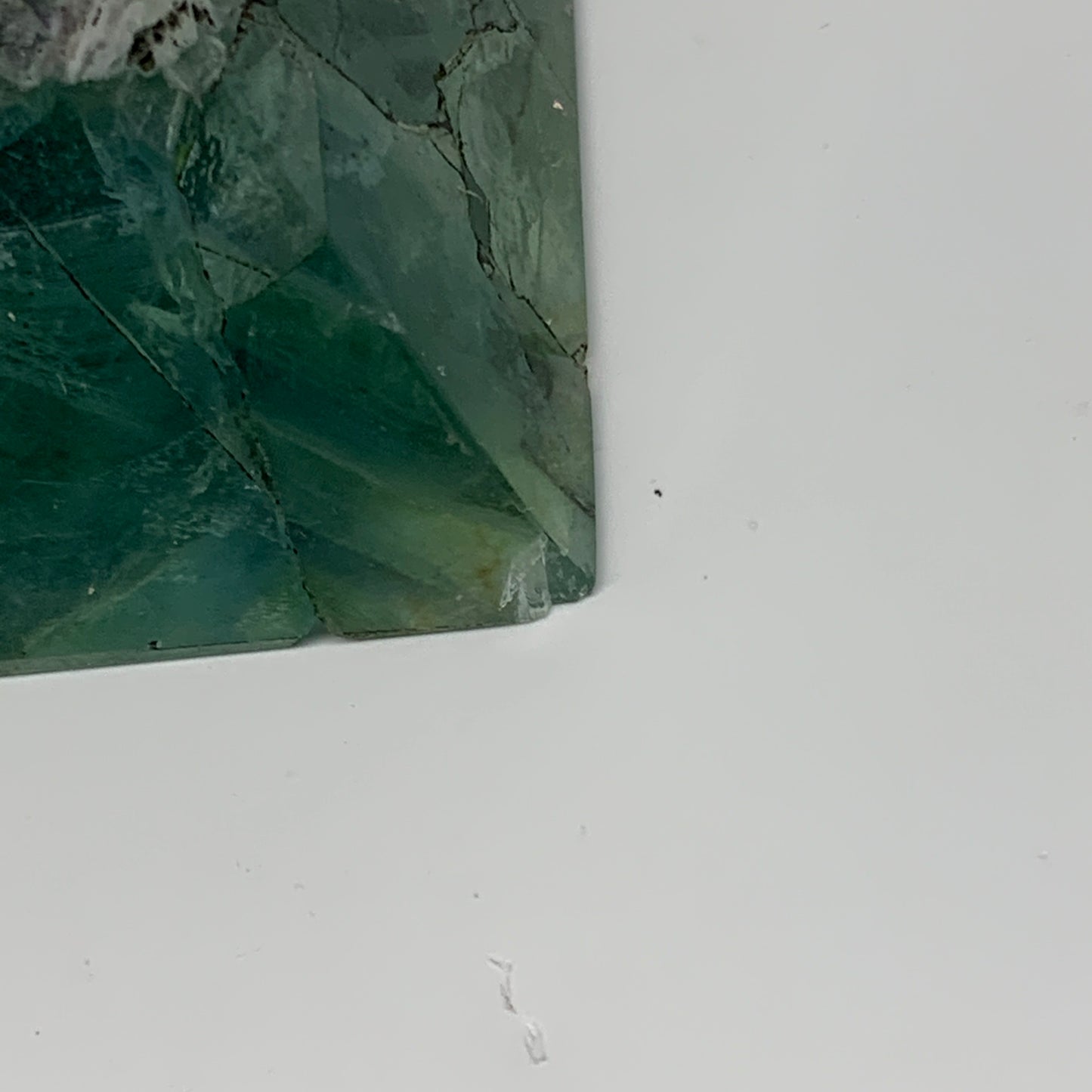 233.8g, 2.2"x2.3"x2.4" Natural Green Fluorite Pyramid Crystal Gemstone @Mexico,