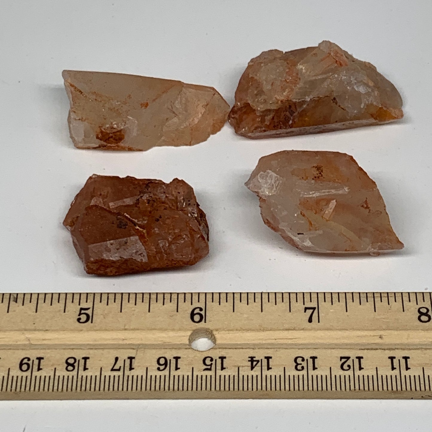 73.8g, 1"-1.8", 4pcs, Natural Red Quartz Crystal Terminated @Morocco, B11356