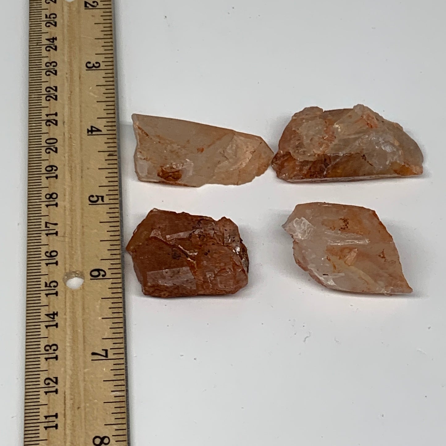 73.8g, 1"-1.8", 4pcs, Natural Red Quartz Crystal Terminated @Morocco, B11356