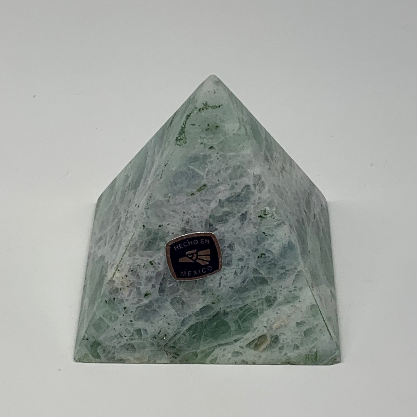 216.3g, 2.3"x2.4" Natural Green Fluorite Pyramid Crystal Gemstone @Mexico, B1861