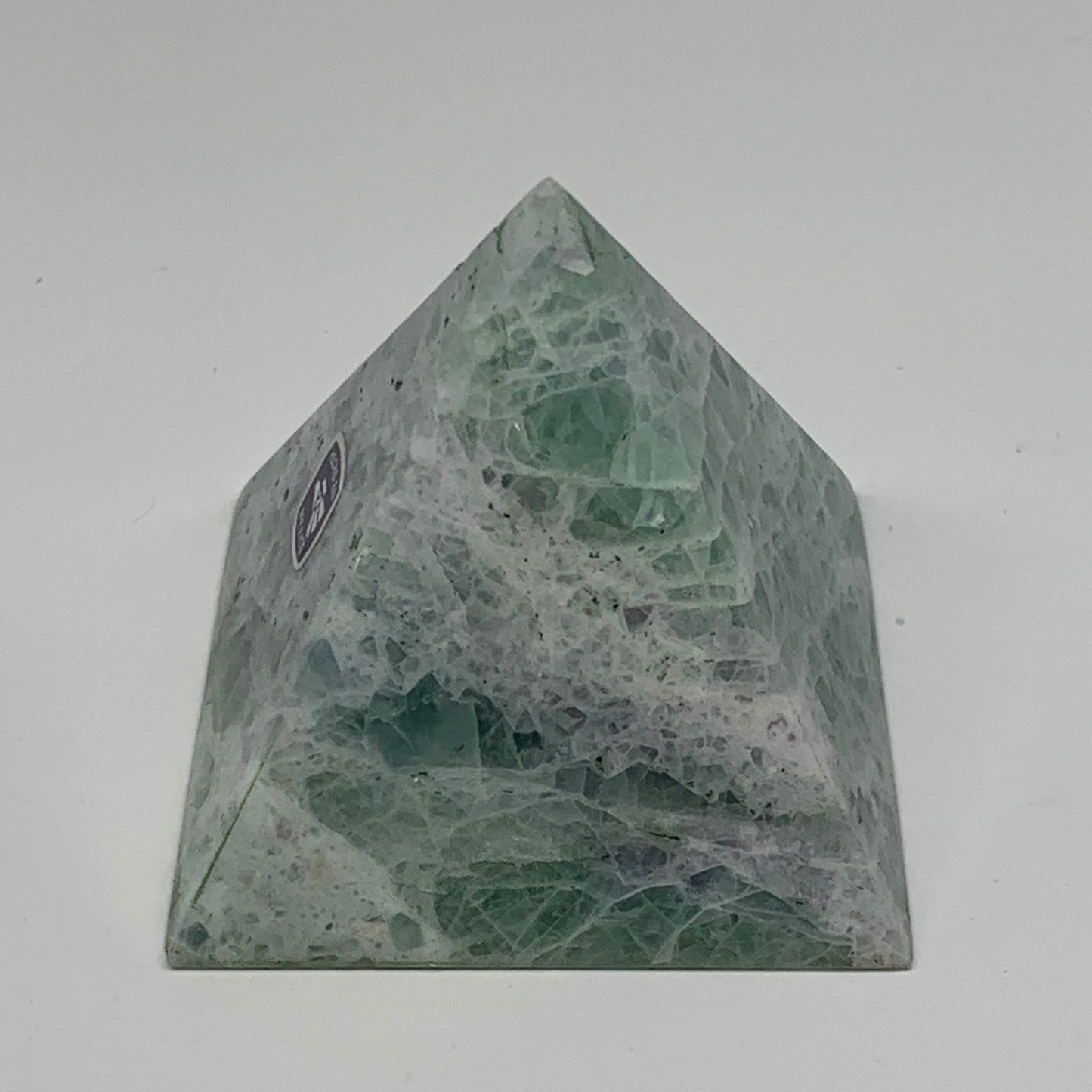 216.3g, 2.3"x2.4" Natural Green Fluorite Pyramid Crystal Gemstone @Mexico, B1861