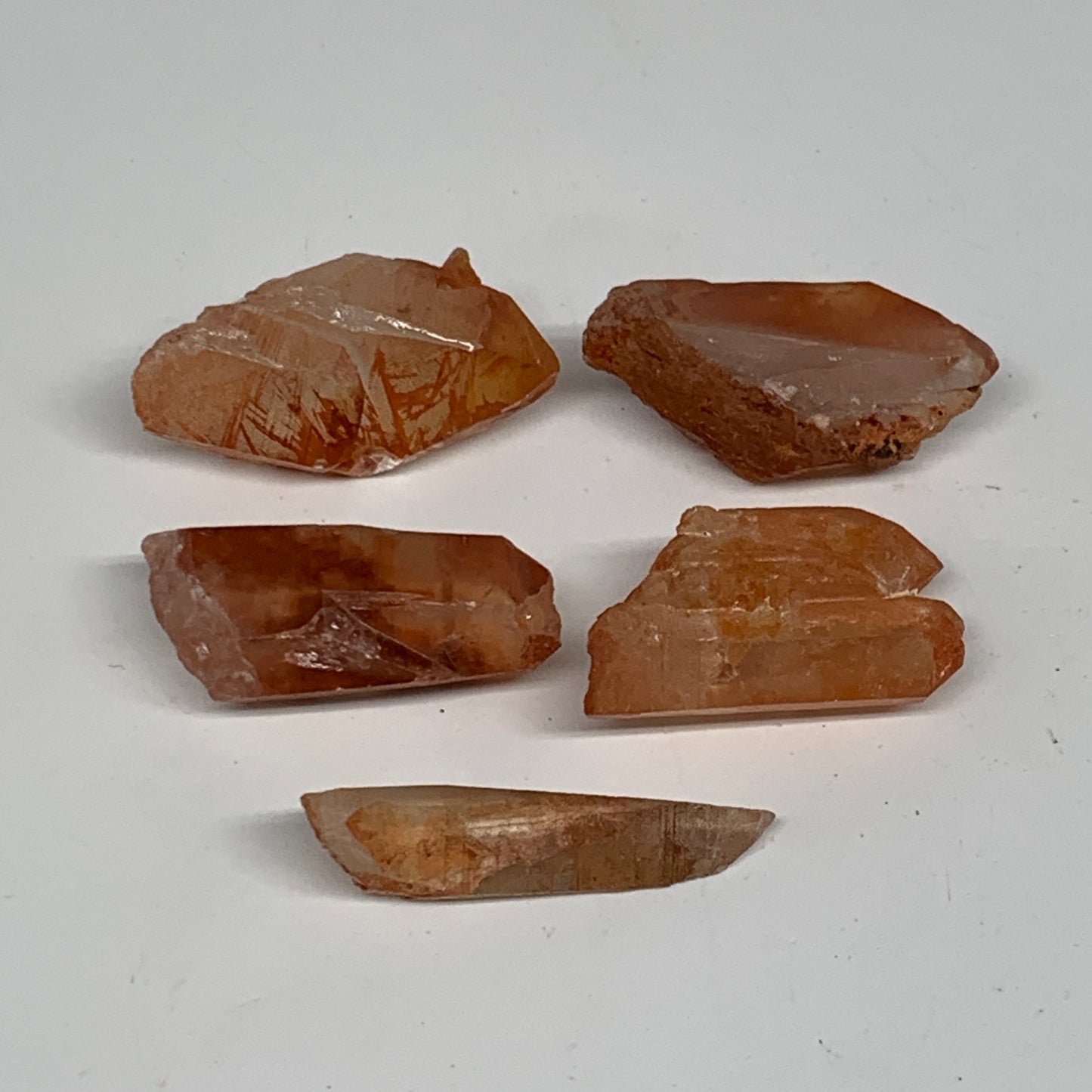 53.8g, 1.3"-1.6", 5pcs, Natural Red Quartz Crystal Terminated @Morocco, B11368