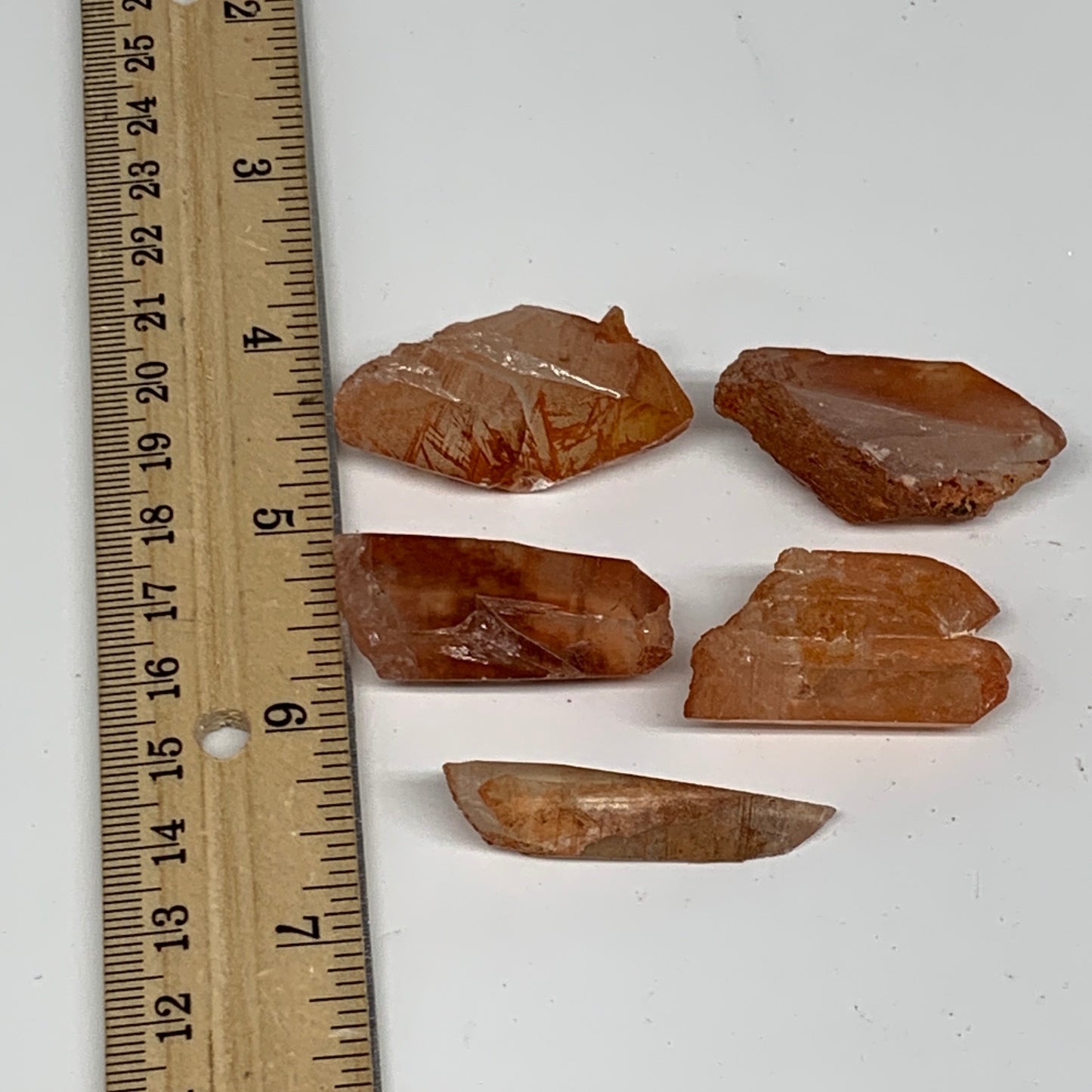 53.8g, 1.3"-1.6", 5pcs, Natural Red Quartz Crystal Terminated @Morocco, B11368