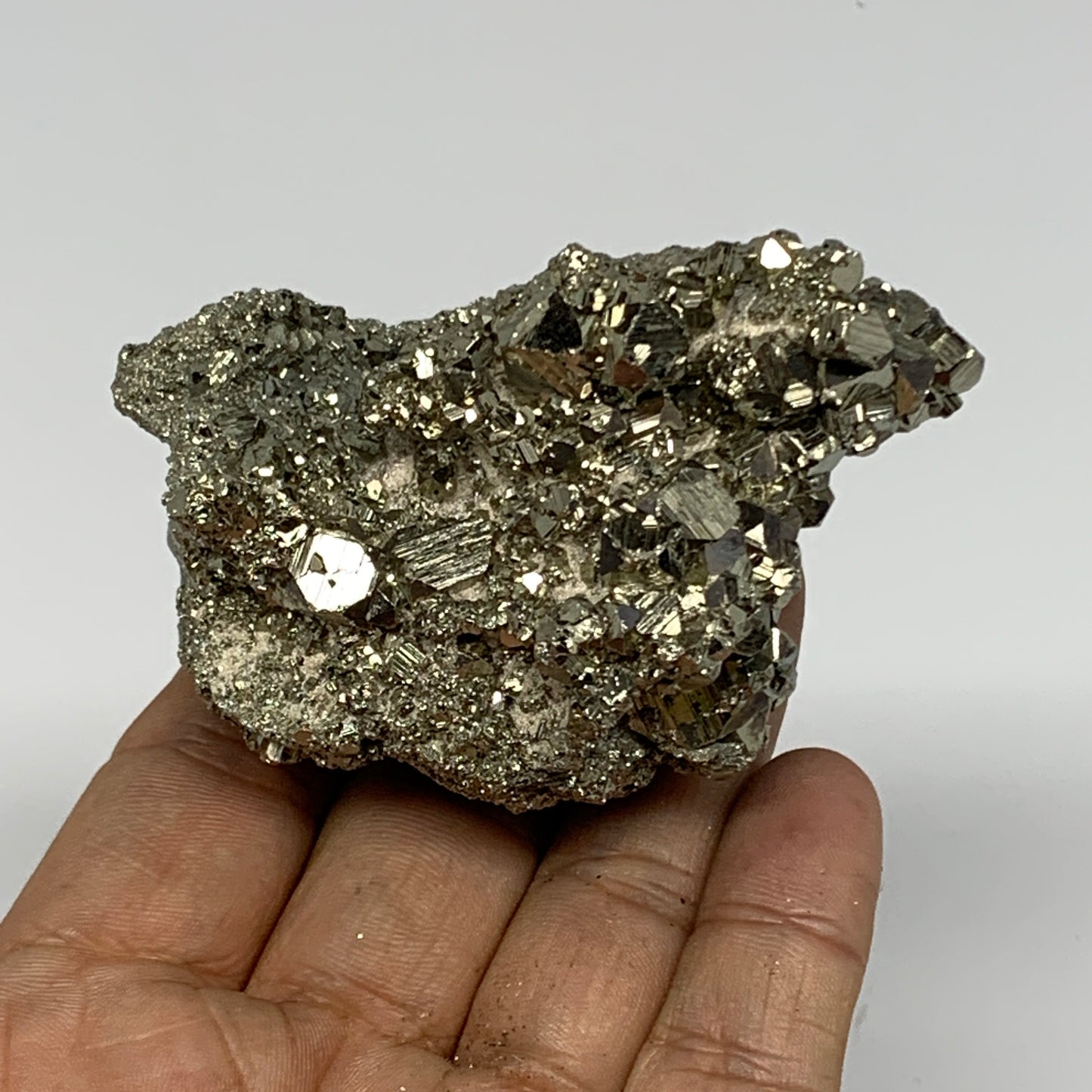 224.6g,2.8"x2"x1.8" Natural Untreated Pyrite Cluster Mineral Specimens,B19429