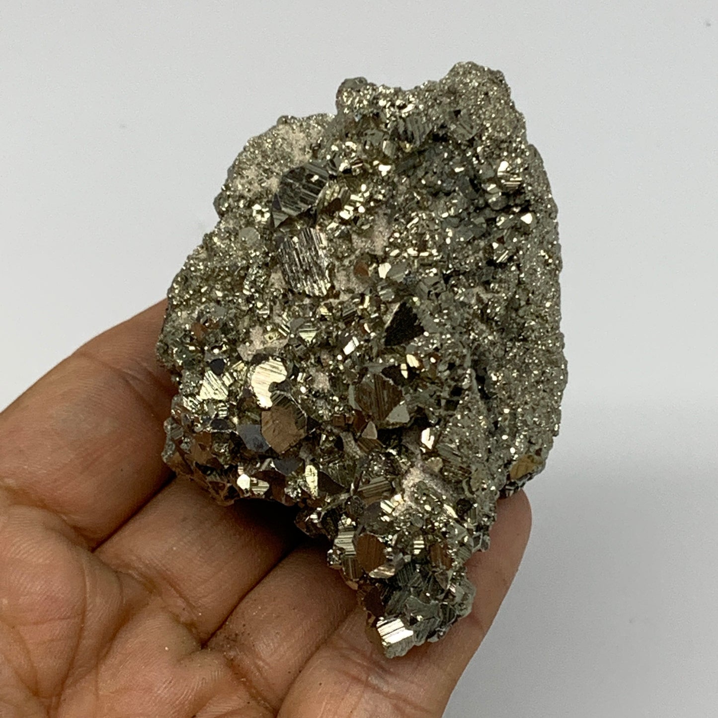 224.6g,2.8"x2"x1.8" Natural Untreated Pyrite Cluster Mineral Specimens,B19429