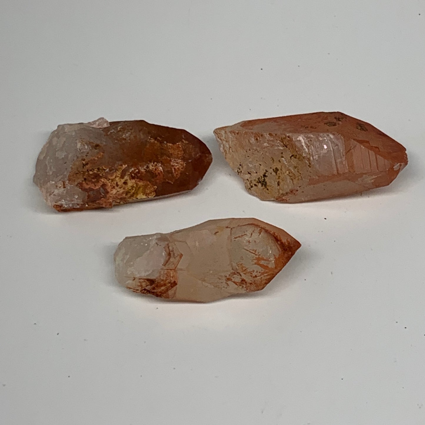 64.2g, 1.8"-2", 3pcs, Natural Red Quartz Crystal Terminated @Morocco, B11373