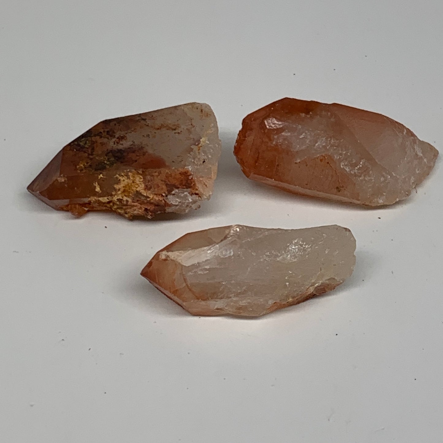 64.2g, 1.8"-2", 3pcs, Natural Red Quartz Crystal Terminated @Morocco, B11373