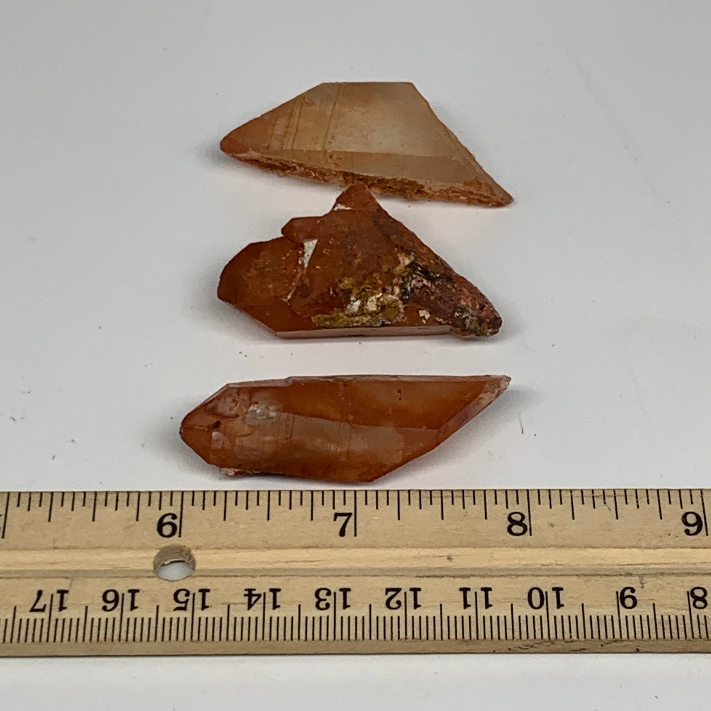 51.7g, 1.7"-2", 3pcs, Natural Red Quartz Crystal Terminated @Morocco, B11375