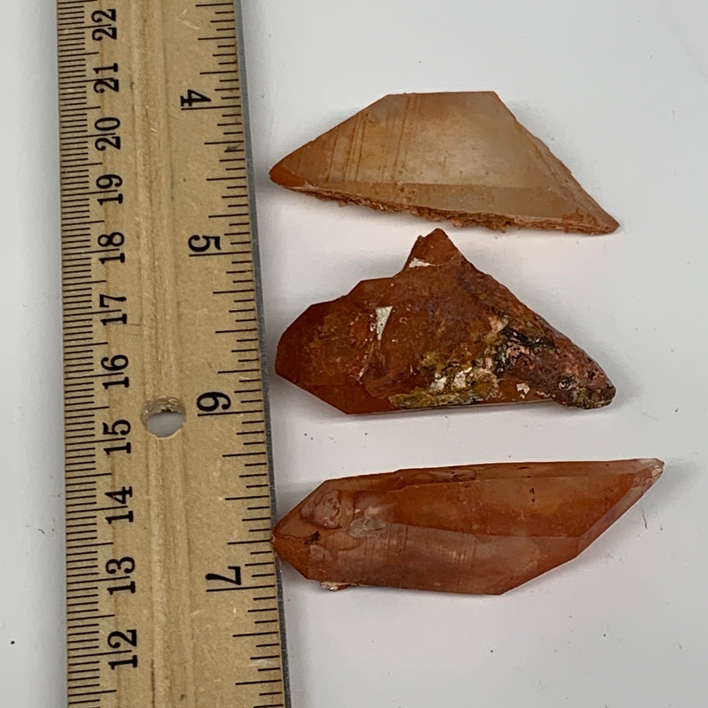 51.7g, 1.7"-2", 3pcs, Natural Red Quartz Crystal Terminated @Morocco, B11375