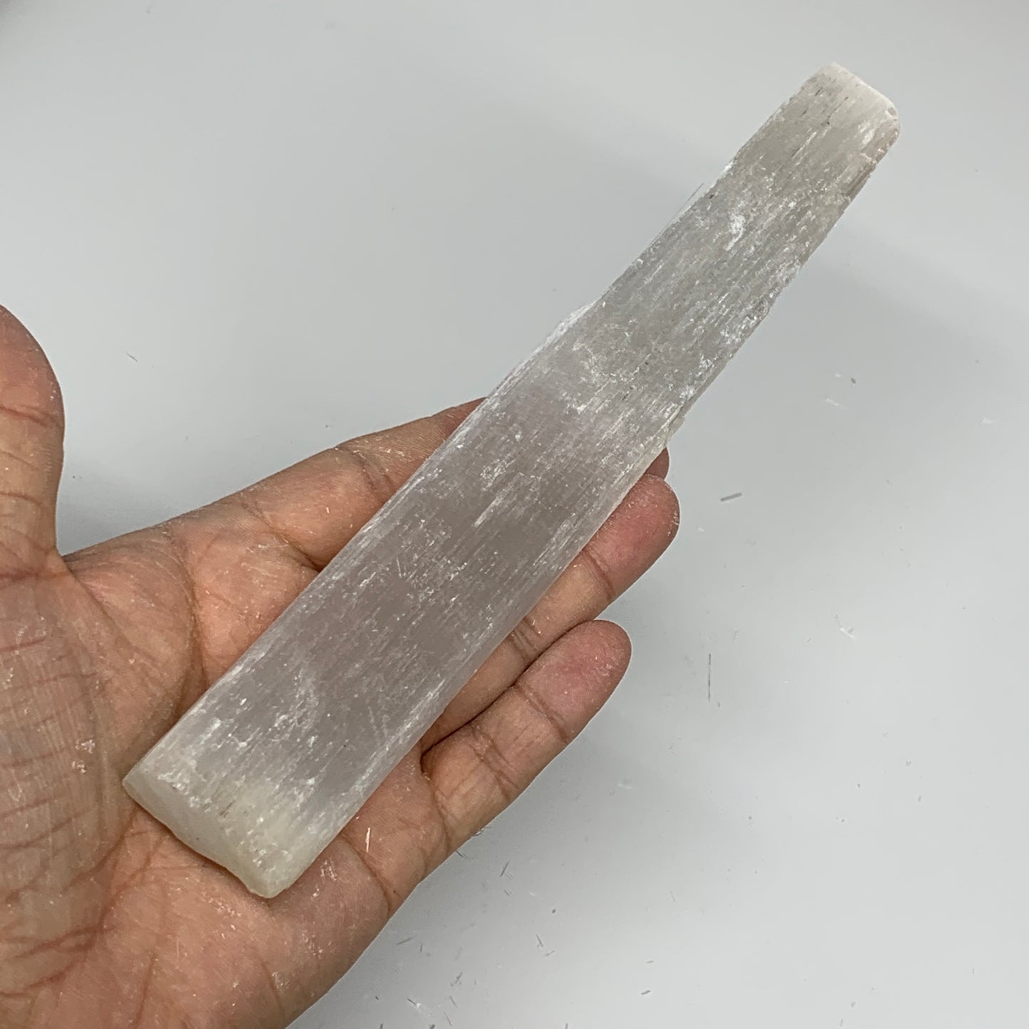 175.1g, 8.25"x1.3"x0.7", Rough Solid Selenite Crystal Blade Sticks @Morroco,B122