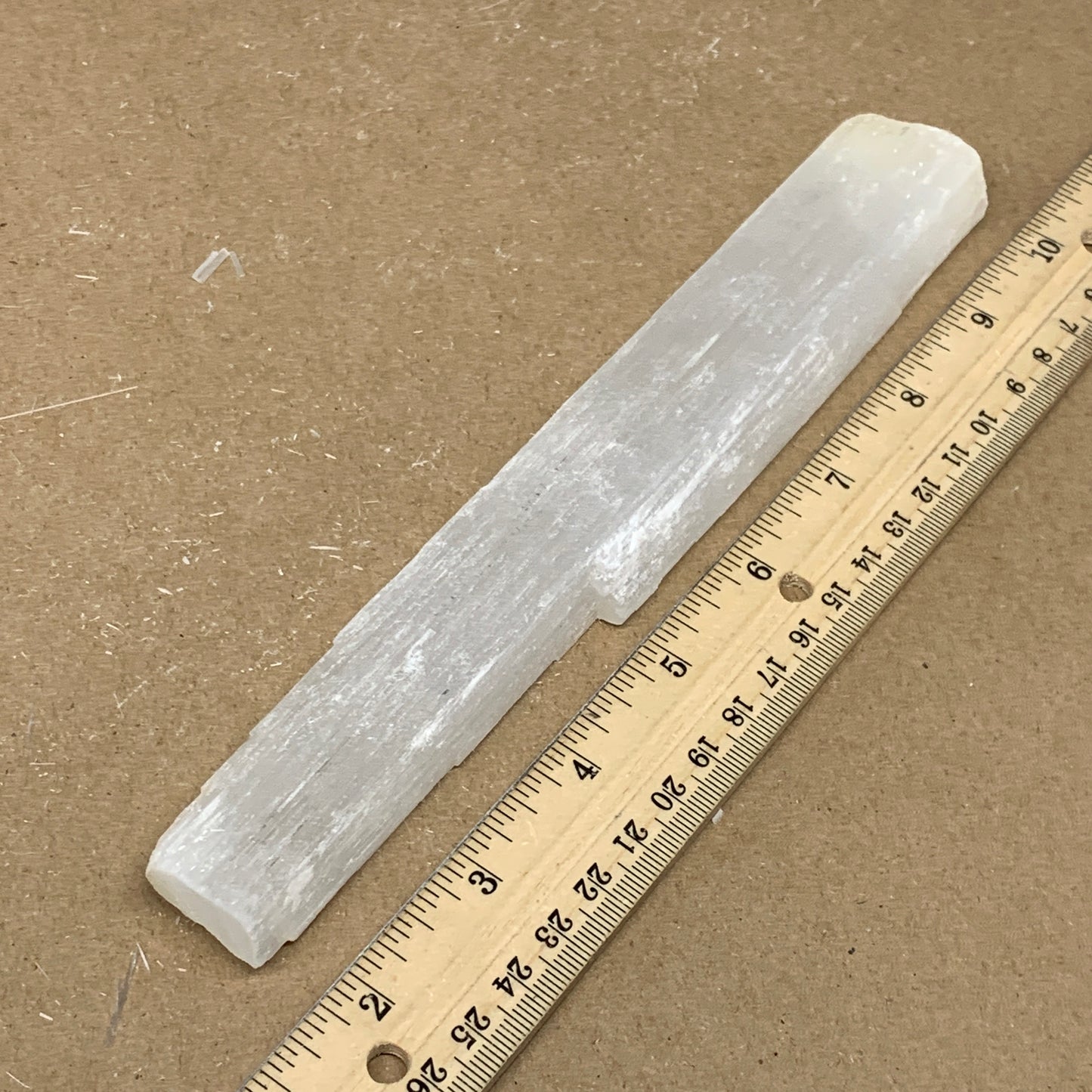 175.1g, 8.25"x1.3"x0.7", Rough Solid Selenite Crystal Blade Sticks @Morroco,B122