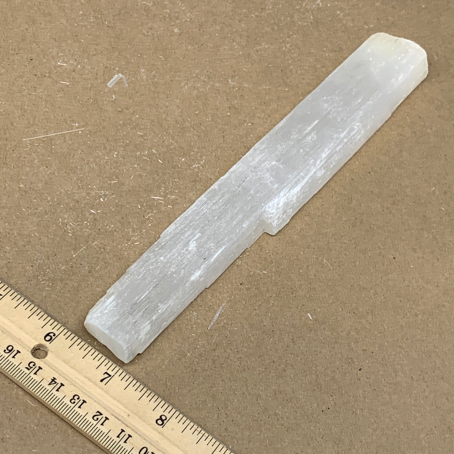 175.1g, 8.25"x1.3"x0.7", Rough Solid Selenite Crystal Blade Sticks @Morroco,B122