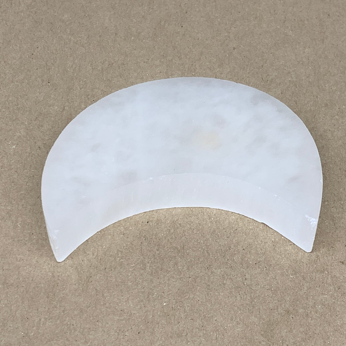 298g, 4.4"x3.4"x0.9",Selenite Crescent Moon Crystal (Satin Spar) @Morocco,B12972