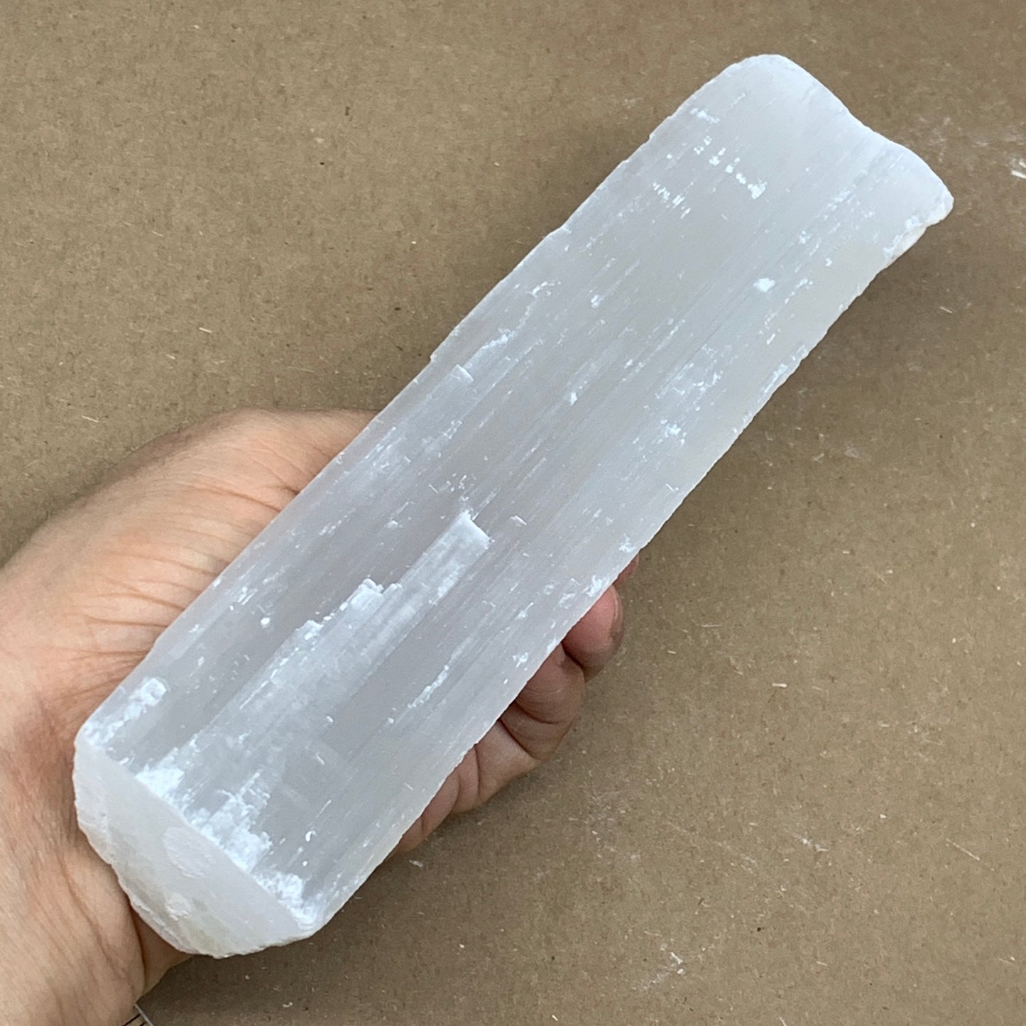 464g, 7.8"x1.8"x1.5", Rough Solid Selenite Crystal Blade Sticks @Morroco,B12241