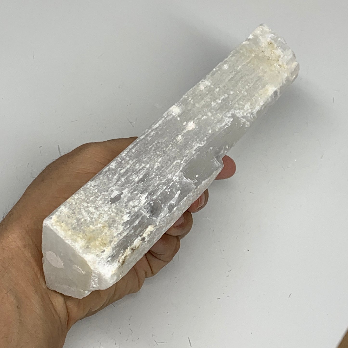 464g, 7.8"x1.8"x1.5", Rough Solid Selenite Crystal Blade Sticks @Morroco,B12241