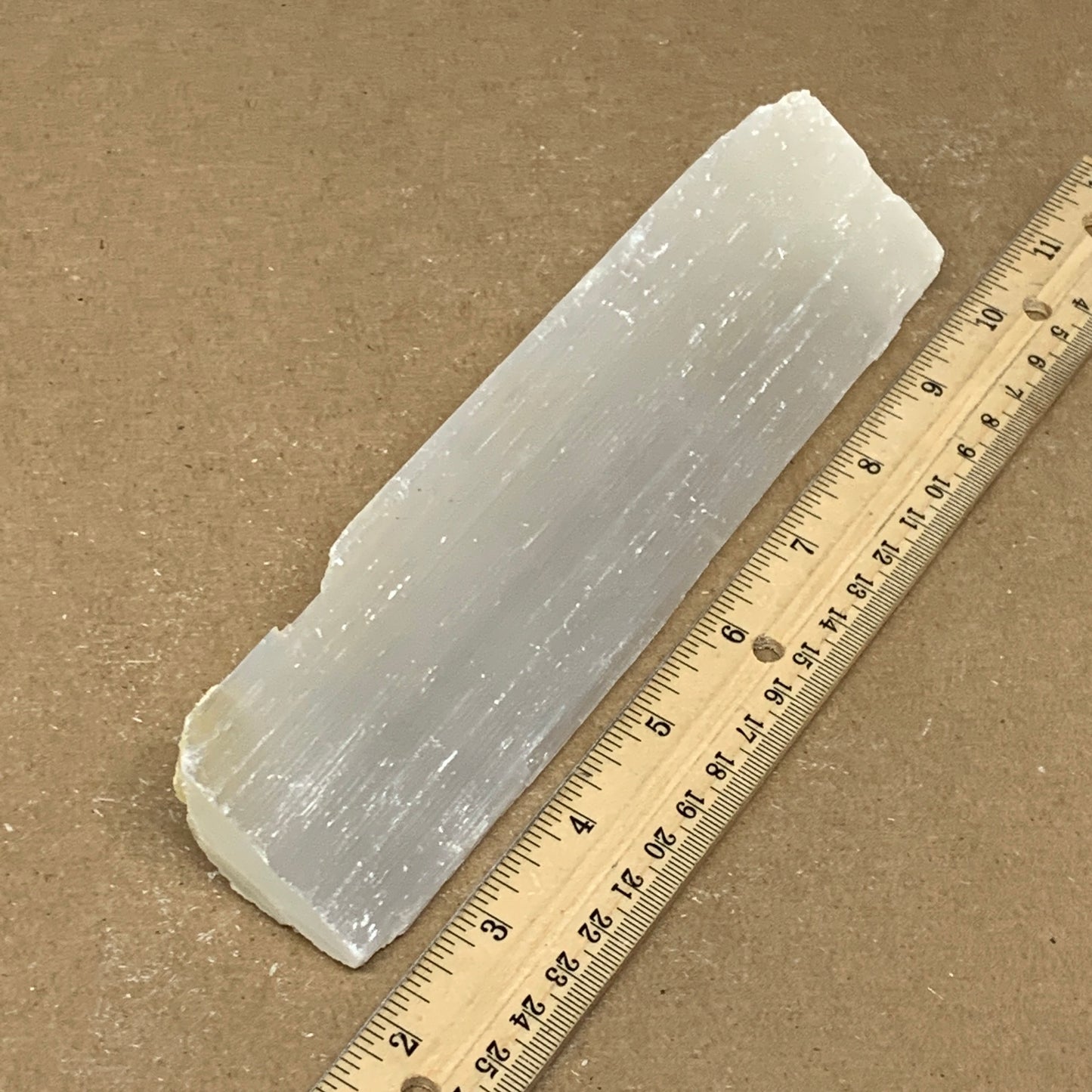 292g, 7.8"x2.1"x0.8", Rough Solid Selenite Crystal Blade Sticks @Morroco,B12243