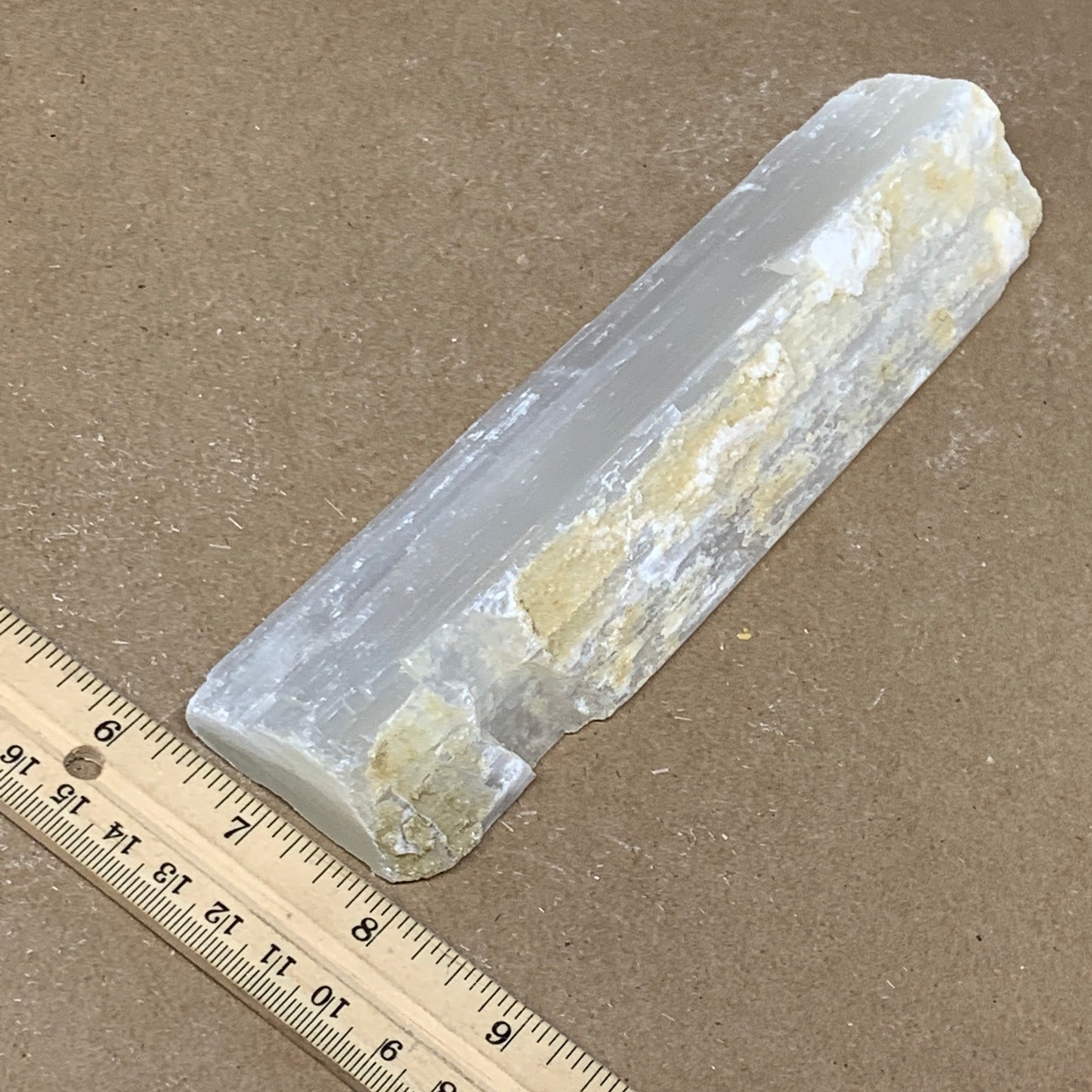 292g, 7.8"x2.1"x0.8", Rough Solid Selenite Crystal Blade Sticks @Morroco,B12243