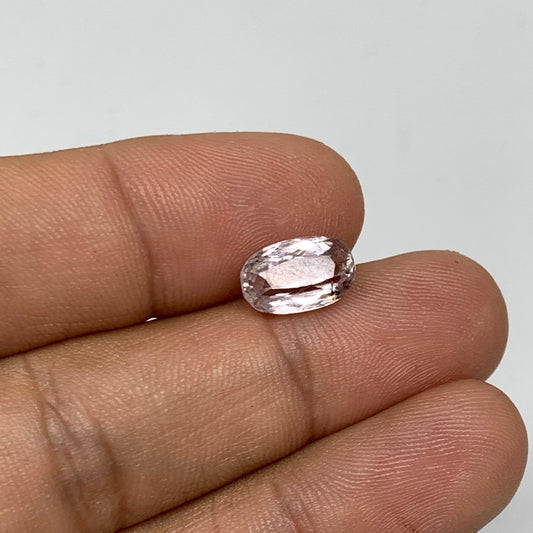 3.08cts, 10mmx6mmx5mm, Kunzite Crystal Facetted Cut Stone @Afghanistan, CTS42