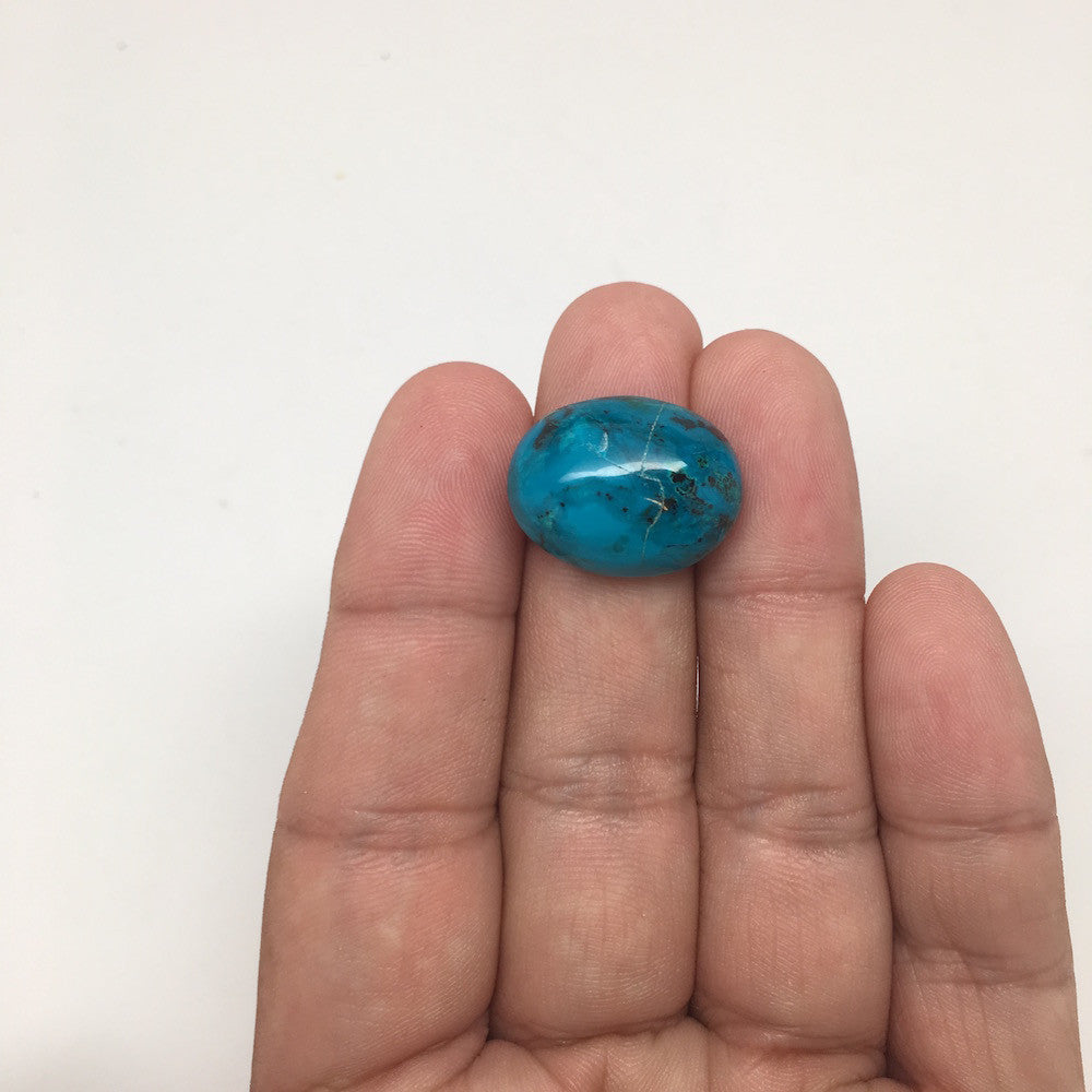 18.5 cts Natural Oval Shape Flat Bottom Chrysocolla Cabochon From Mexico, CC26 - watangem.com