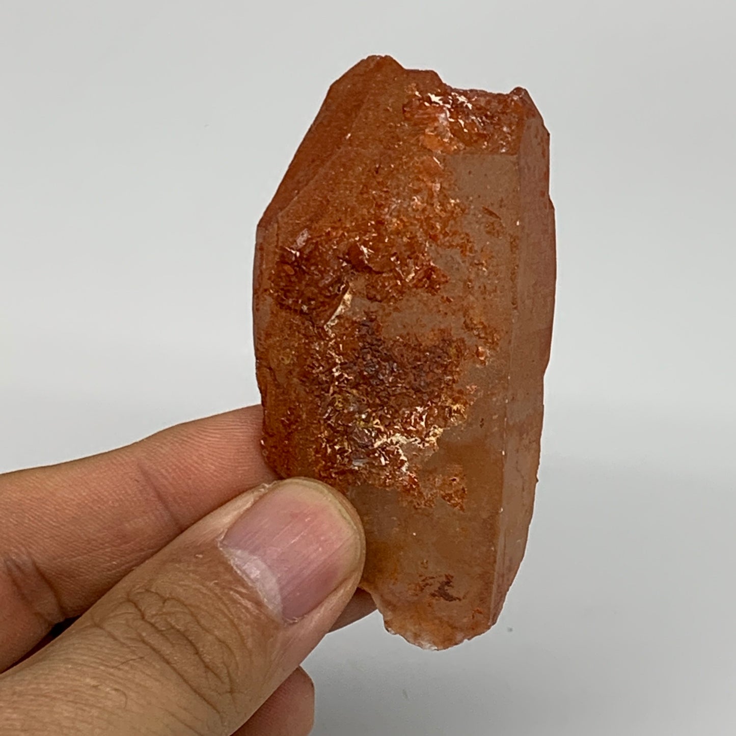 53.2g, 2.8"x1.5"x0.8", Natural Red Quartz Crystal Terminated @Morocco, B11424