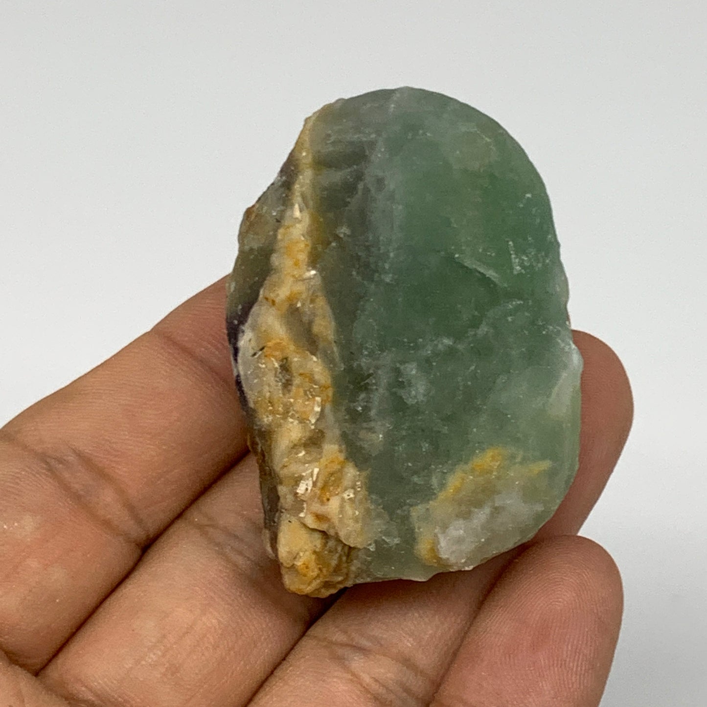 69.8g, 2"x1.4"x1" Fluorite Tumbled Rough Home Decor @Mexico, B18659