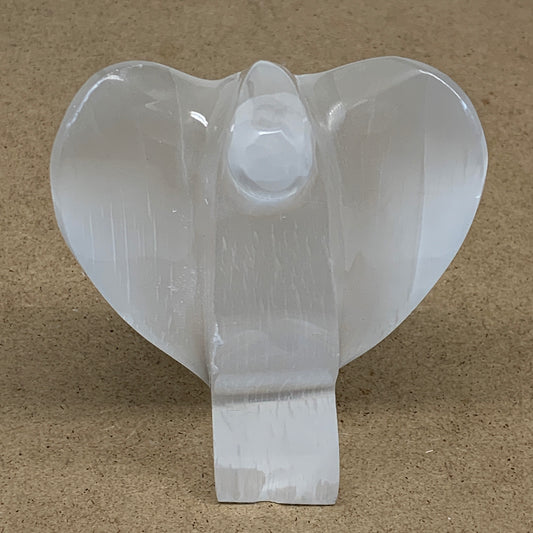 320.5g, 3.9"x3.2"x1.6"Natural Selenite (Satin Spar) Angel Crystal @Morocco,B8925