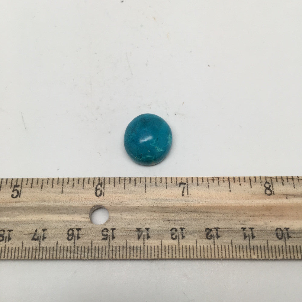 18 cts Natural Oval Shape Flat Bottom Chrysocolla Cabochon From Mexico, CC63 - watangem.com