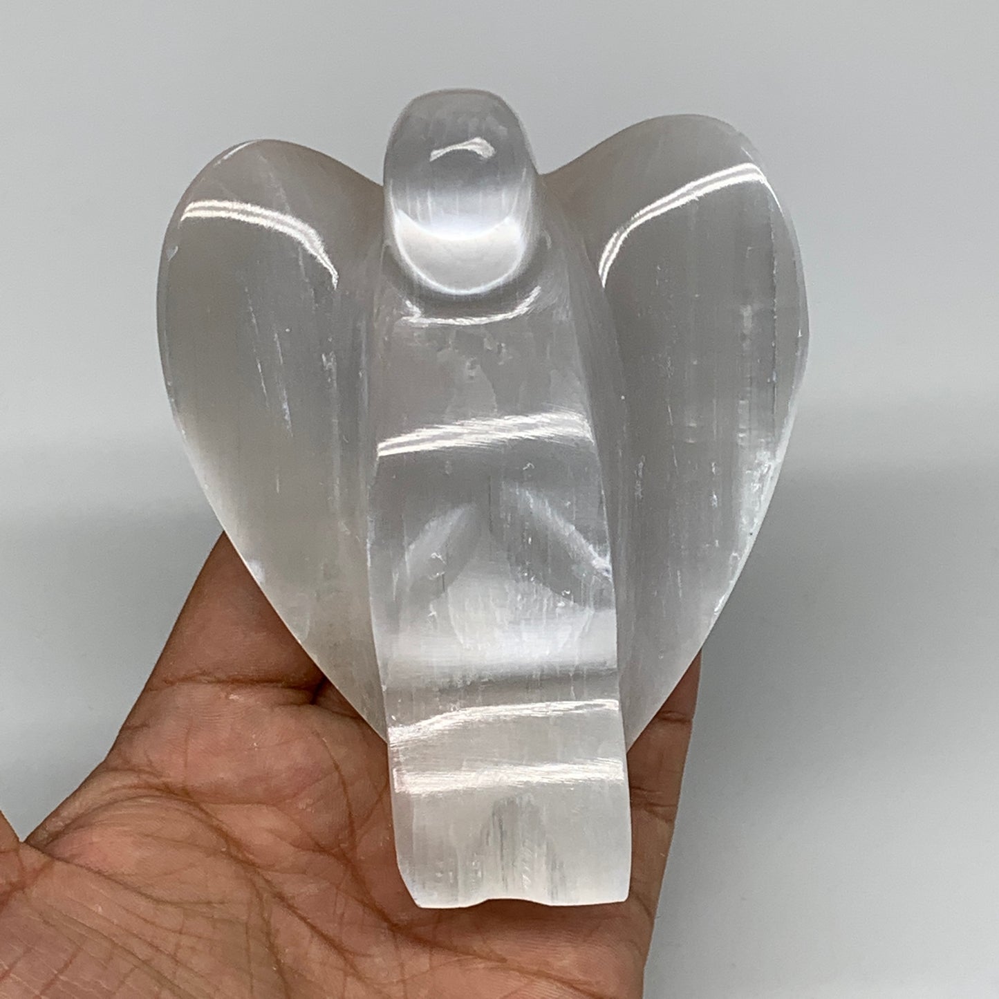 305.3g, 3.9"x3.2"x1.6"Natural Selenite (Satin Spar) Angel Crystal @Morocco,B8934