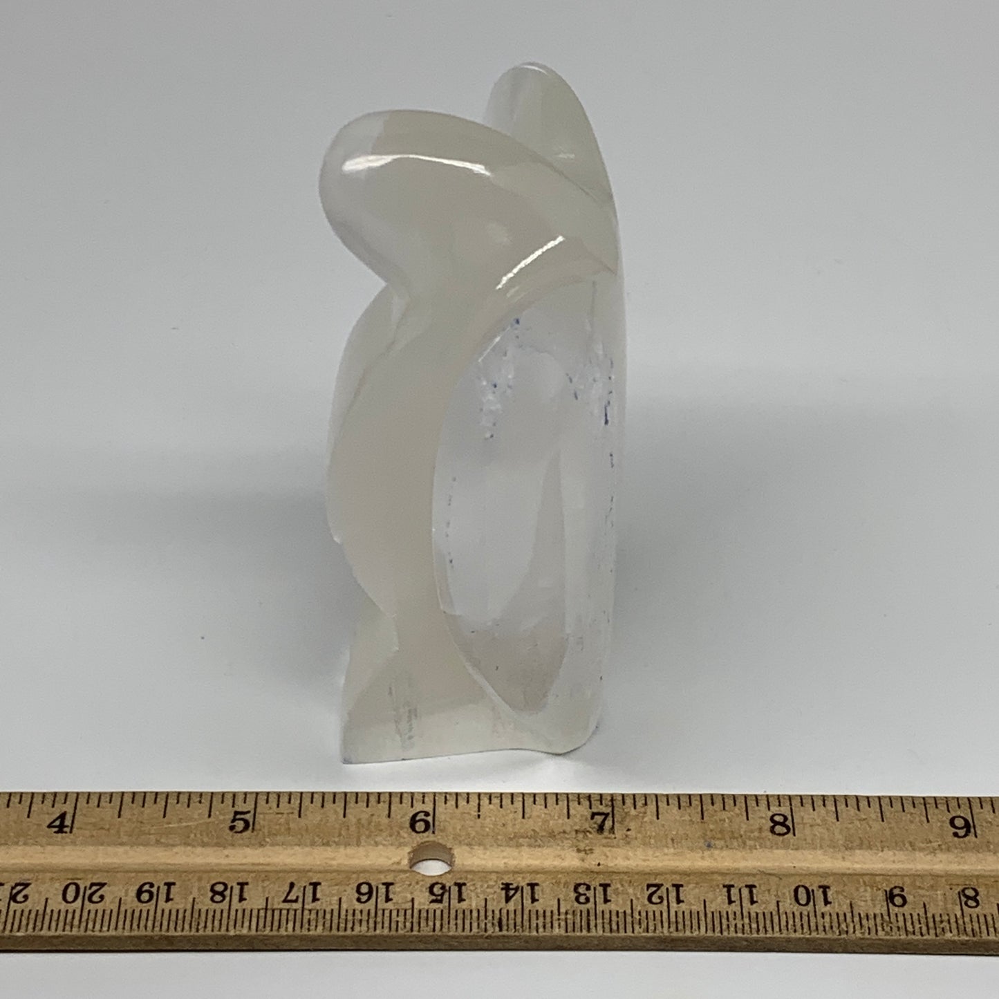 305.3g, 3.9"x3.2"x1.6"Natural Selenite (Satin Spar) Angel Crystal @Morocco,B8934