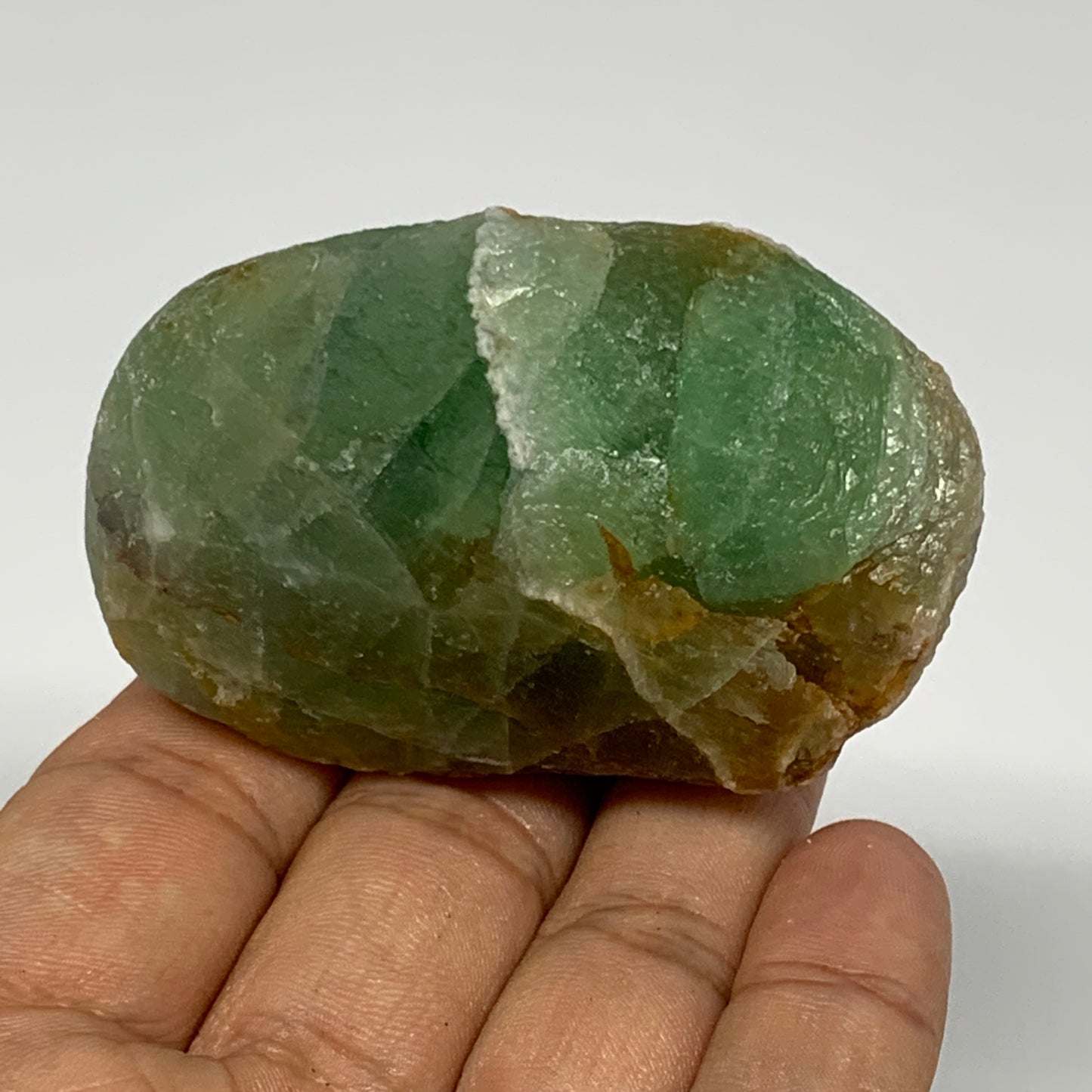 144.8g, 2.5"x1.7"x1.3" Fluorite Tumbled Rough Home Decor @Mexico, B18673