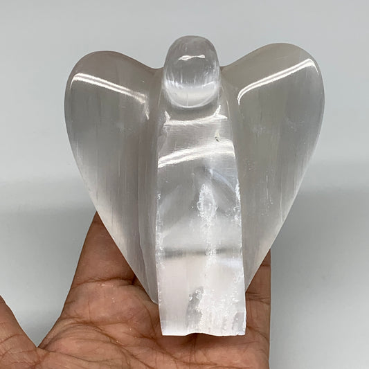 335g, 3.9"x3.4"x1.6"Natural Selenite (Satin Spar) Angel Crystal @Morocco,B8937