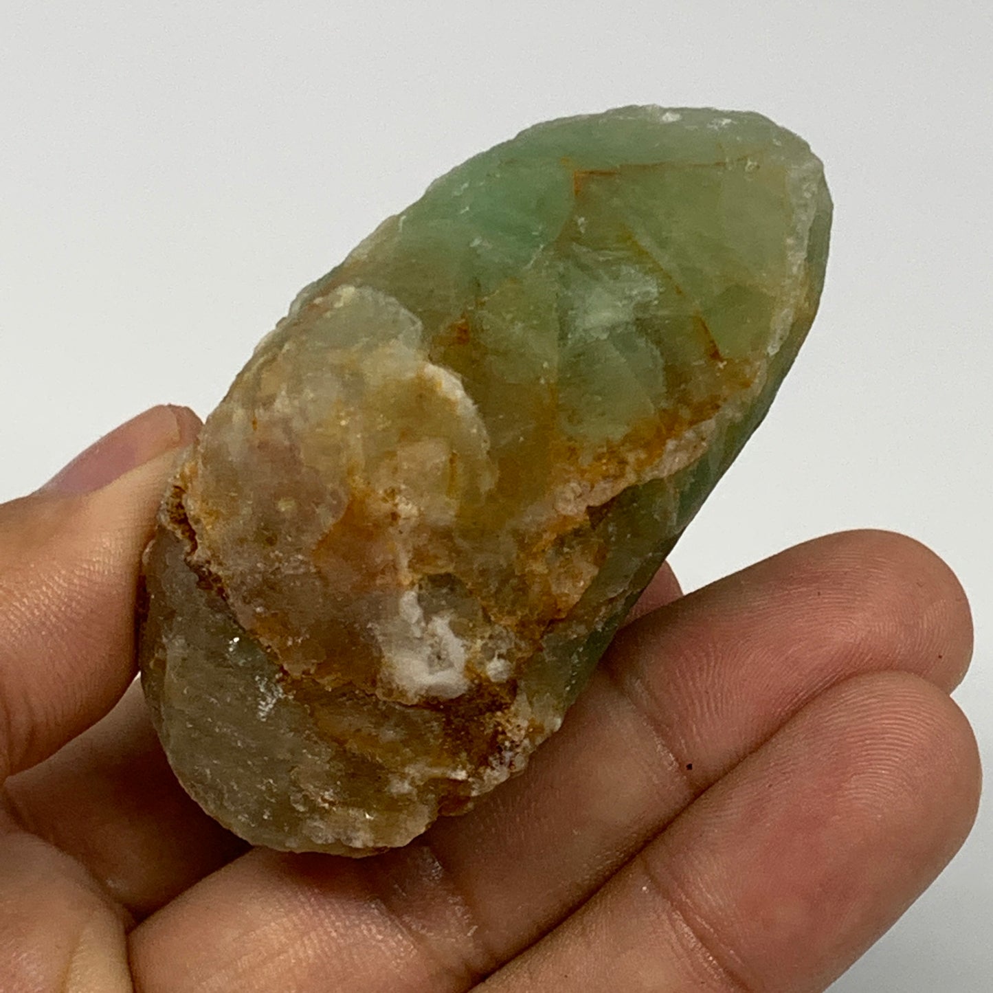 144.8g, 2.5"x1.7"x1.3" Fluorite Tumbled Rough Home Decor @Mexico, B18673