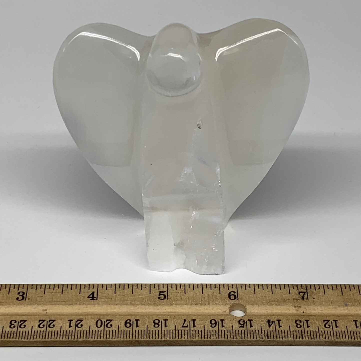 335g, 3.9"x3.4"x1.6"Natural Selenite (Satin Spar) Angel Crystal @Morocco,B8937