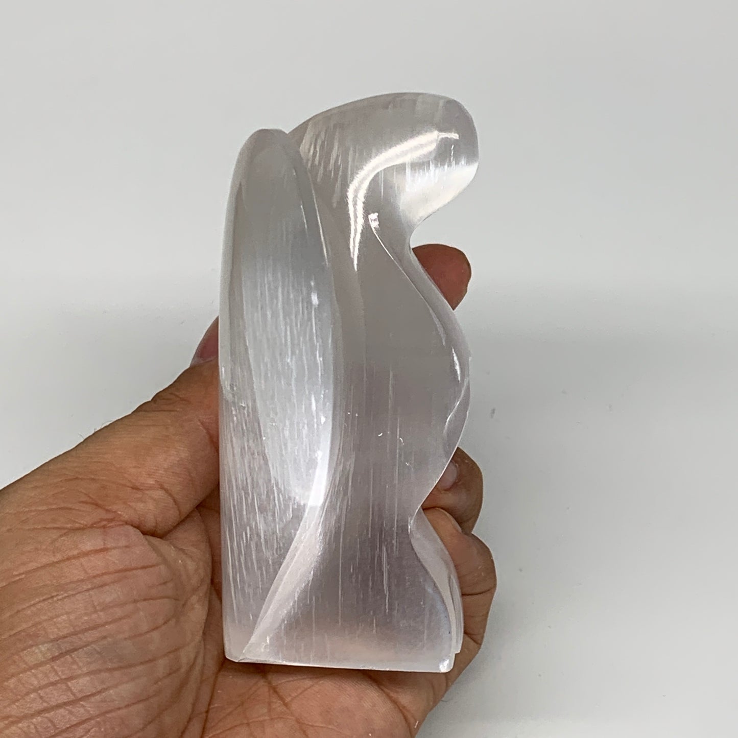 294g, 3.9"x3.1"x1.7"Natural Selenite (Satin Spar) Angel Crystal @Morocco,B8939