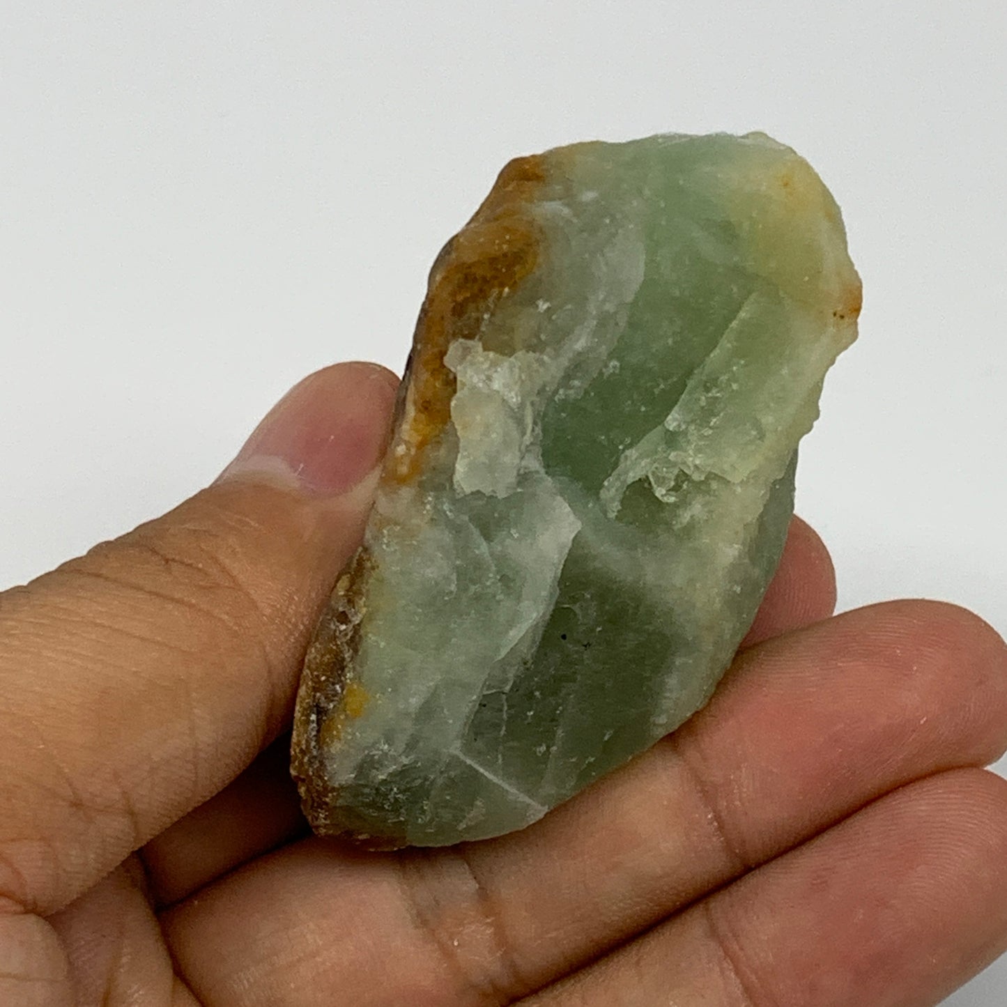 93g, 2.4"x1.6"x1.2" Fluorite Tumbled Rough Home Decor @Mexico, B18679